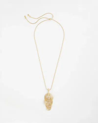 Chico's Goldtone Concentric Circles Pendant Necklace