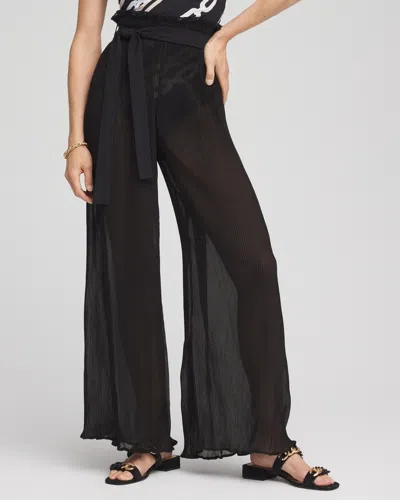 Chico's Gottex Pleated Cover Up Pants In Black Size Medium |