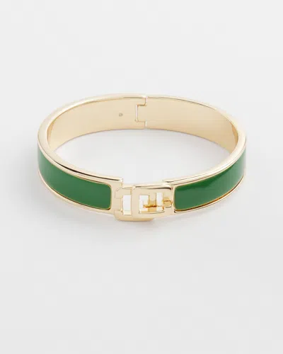 Chico's Green  Click Bangle Size Medium/large In Verdant Green