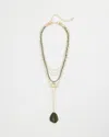 Chico's Green Stone Convertible Pendant |  In Green
