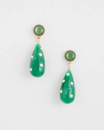 Chico's Green Teardrop Earrings |