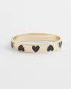 Chico's Heart Bangle Size Medium/large |  In Black/gold