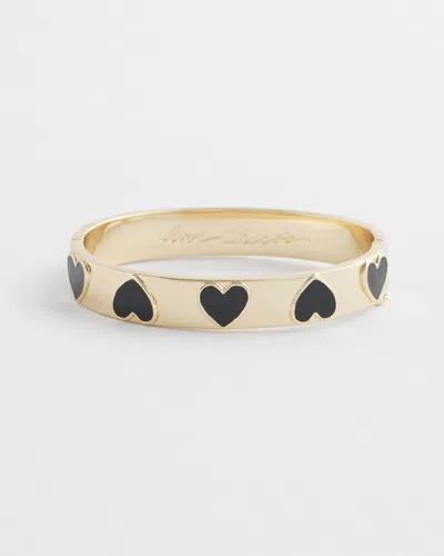 Chico's Heart Bangle Size Medium/large |  In Black/gold