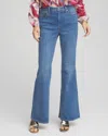 Chico's High Rise Flare Jeans In Freya Indigo Size 14 |  In Freya Indigo