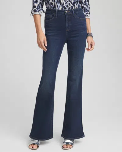 Chico's High Rise Flare Jeans In Teagan Indigo Size 16 |