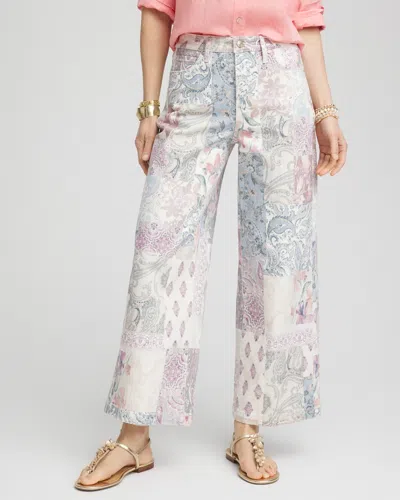 Chico's High-rise Floral Patchwork Jeans Size 18 |  In Multicolor