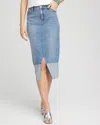 Chico's High-rise Jean Skirt In Vivien Indigo Size 16/18 |  In Vivien Indigo