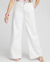 Chico's High Rise Trouser Jeans In White Size 10 |  In White