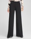 Chico's Petite High Rise Relaxed Straight Leg Ponte Pants In Black Size 12p/14p |  In Black