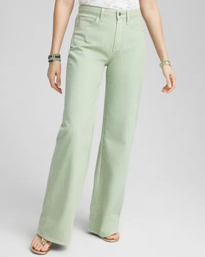 Chico's High Rise Wide Leg Jeans In Green Size 20 |  In Moroccan Mint