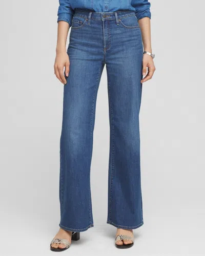Chico's High Rise Wide Leg Jeans In Piazza Indigo Size 18 |