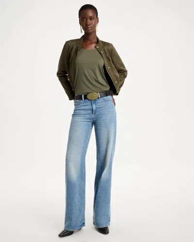 Chico's High-rise Wide-leg Jeans In Rock Springs Indigo