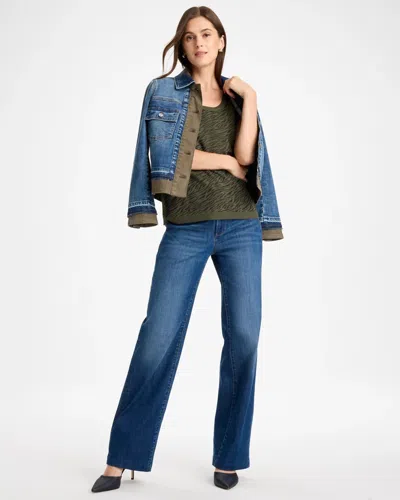 Chico's High-rise Wide-leg Trouser Jeans In Medium Wash Denim In Rome Indigo