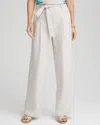 Chico's Hollywood Waist Belted Linen Pants In Denim In Gray