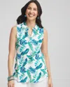 Chico's Island Sleeveless Collared Tunic In White In White