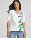 Chico's Island V-neck Perfect Tee In White In White