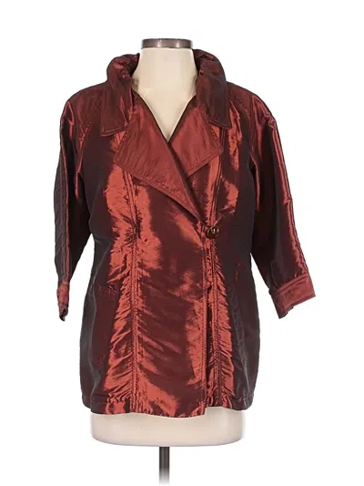 Pre-owned Chico's Jacket In Burgundy