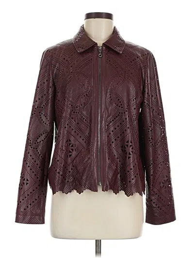 Pre-owned Chico's Jacket In Burgundy