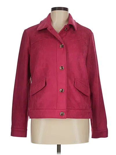 Pre-owned Chico's Jacket In Burgundy