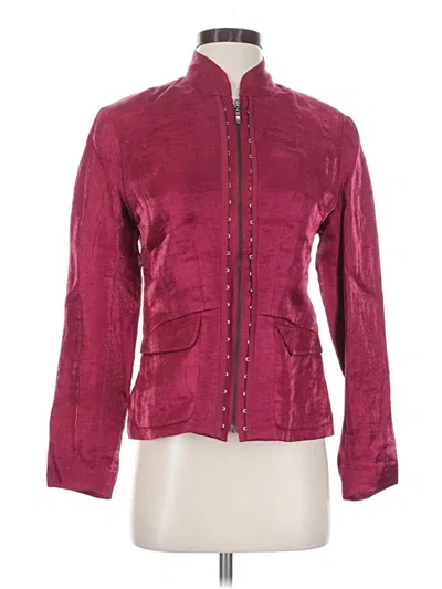 Pre-owned Chico's Jacket In Burgundy