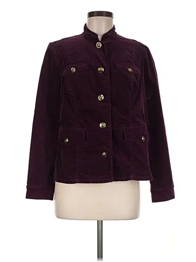 Pre-owned Chico's Jacket In Burgundy