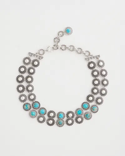 Chico's Jasper Stone Necklace |  In Turquoise