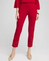 Chico's Juliet Embellished Ankle Pants In Size 12 |  In Red Allure
