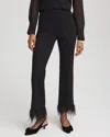 Chico's Juliet Feathered Flared Cropped Pants In Black In Black