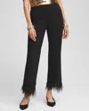 Chico's Juliet Feathers Kick Flare Pants In Black Size 10 |  In Black