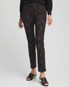 Chico's Juliet Floral Ankle Pants In Black Size 16 |  In Black