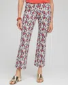 Chico's Juliet Floral Kick Flare Pants In Blue Size 18 |  In Navy Blue
