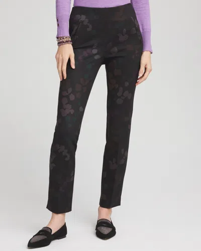 Chico's Juliet Floral Ankle Pants In Black Size 10 |