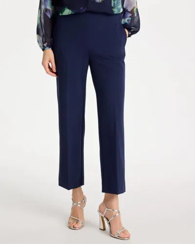 Chico's Juliet Lightweight Straight Crop Pants In Blue