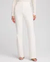 Chico's Juliet Ponte Button Detail Flare Pants In English Cream