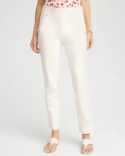Chico's Juliet Ponte Trim Detail Ankle Pants In English Cream Size 20 |