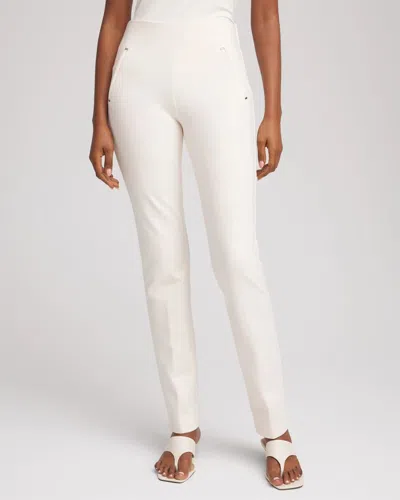 Chico's Juliet Ponte Trim Detail Pants In English Cream Size 16 |
