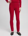 Chico's Juliet Ponte Trim Detail Ankle Pants In Size 20 |  In Red Allure