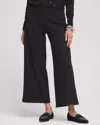 Chico's Juliet Ponte Wide Leg Cropped Pants In Black Size 16/18 |  In Black