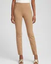 Chico's Juliet Ponte Trim Detail Pants In Caramel Apple In Brown