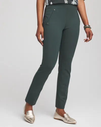 Chico's Juliet Slim Ankle Pants In Darkest Spruce In Green