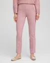 Chico's Juliet Slim Trim Detail Ankle Pants In Dusty Rose In Pink