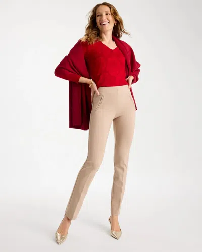 Chico's Juliet Slim Trim Detail Pants In Champagne Fizz In Neutral