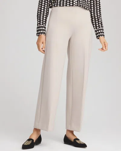 Chico's Juliet Slim Wide-leg Cropped Pants In Taupe In Gray