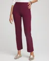 Chico's Juliet Straight Ankle Pants In Deep Chianti In Burgundy