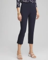 CHICO'S JULIET STRAIGHT CROPPED PANTS IN DARK BLUE SIZE 0 | CHICO'S