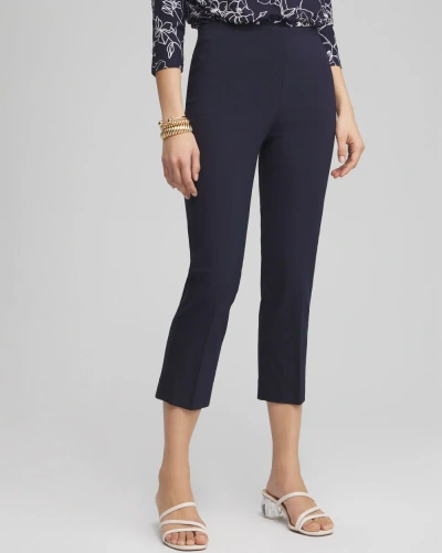 Chico's Juliet Straight Cropped Pants In Dark Blue Size 4 |