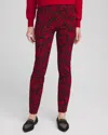 Chico's Juliet Swirl Print Ankle Pants In Black Size 14 |  In Black