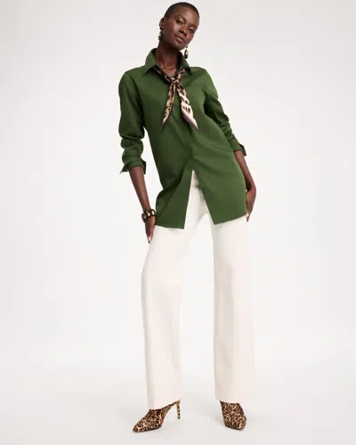 Chico's Juliet Wide Full Length Pants In Soft Ivory