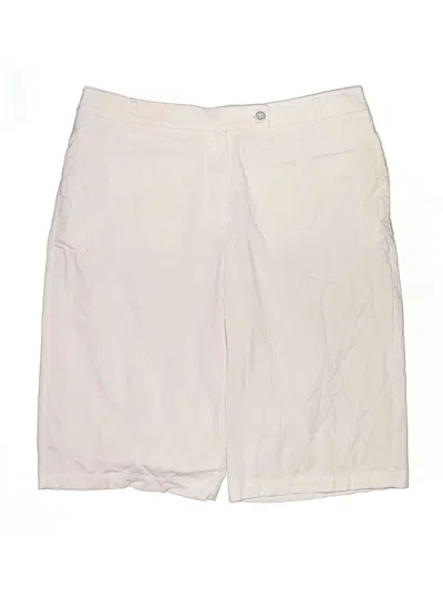Pre-owned Chico's Khaki Shorts In Ivory