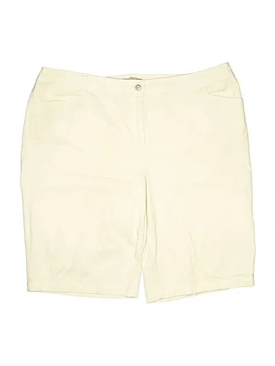Pre-owned Chico's Khaki Shorts In Ivory